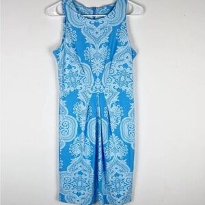 J. McLaughlin Blue Sheath Midi Dress